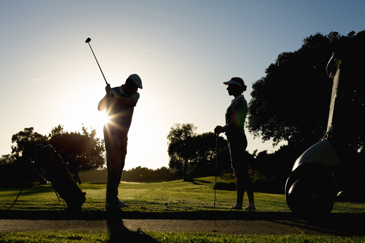 Husband and Wife Golfers