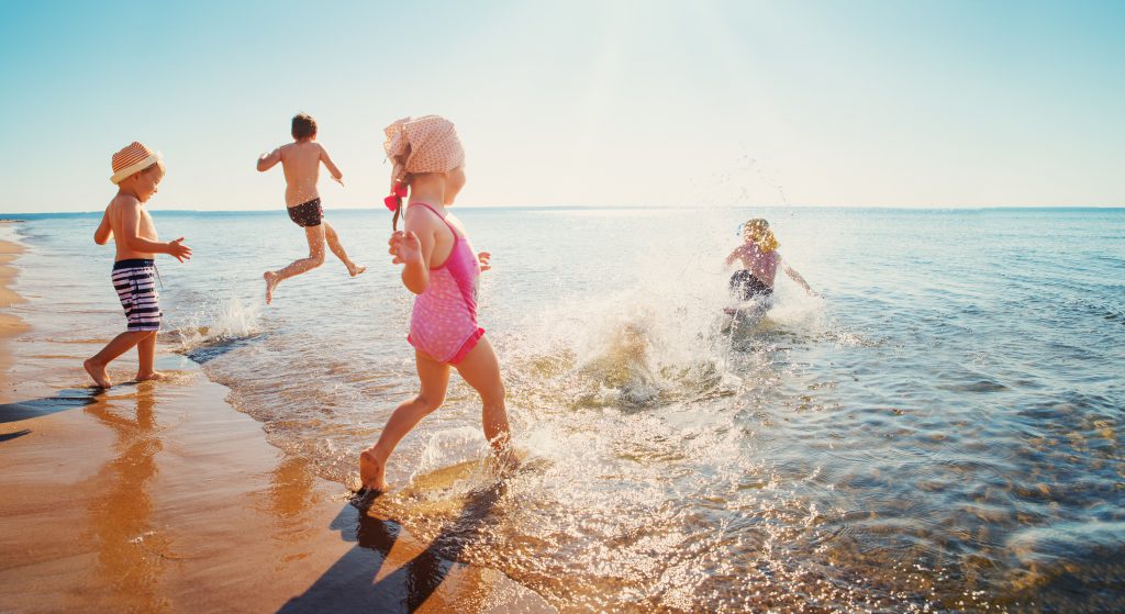 Beach Day! Children Playing on the Beach