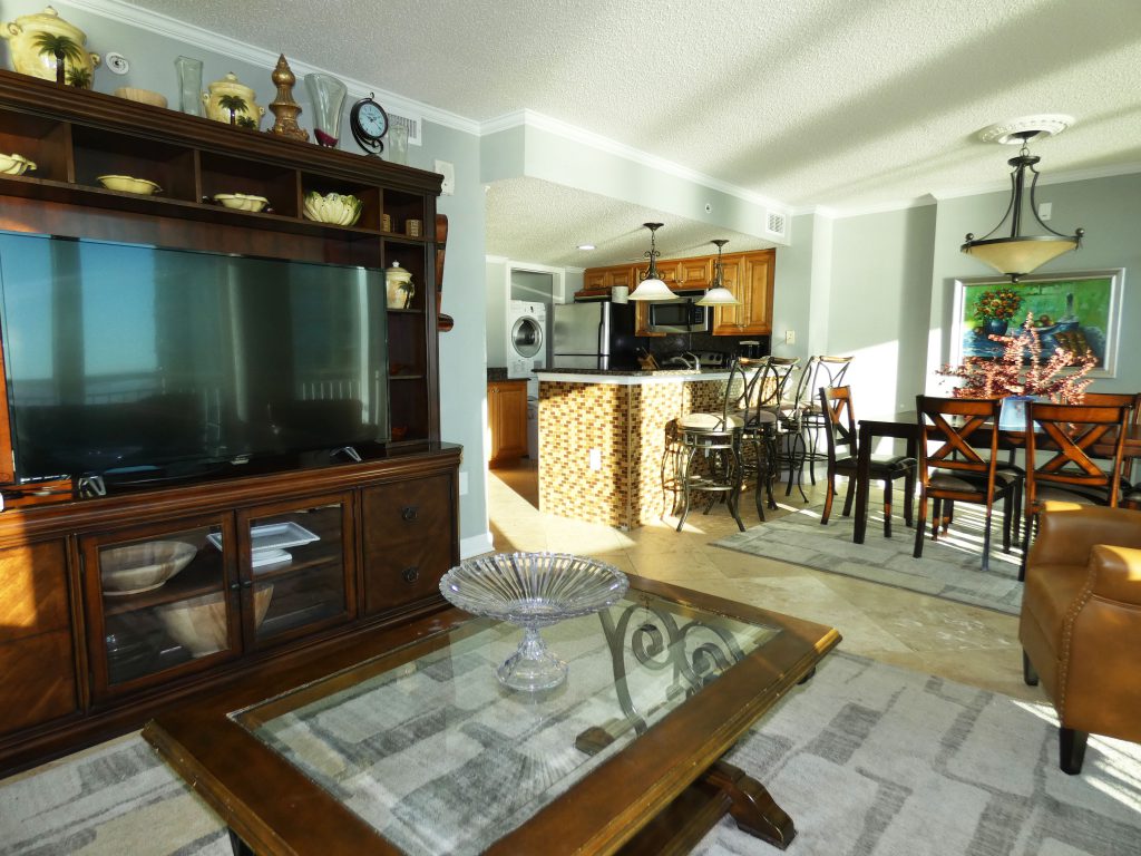 Oceanfront Rental for Thanksgiving- Living Room View